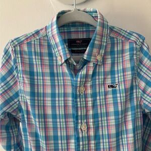 Vineyard Vines Toddler 2T Blue Plaid Shirt